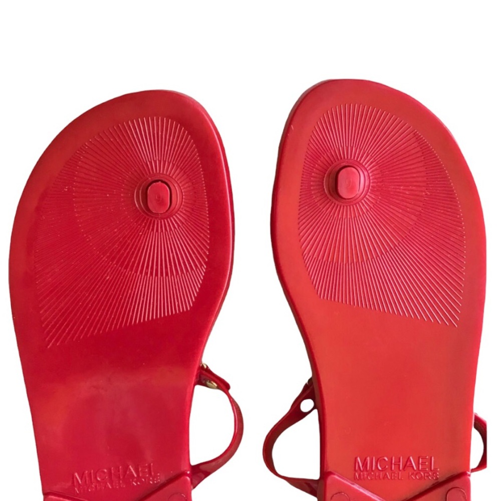 Michael Kors red plastic sandals - Picture 5 of 6